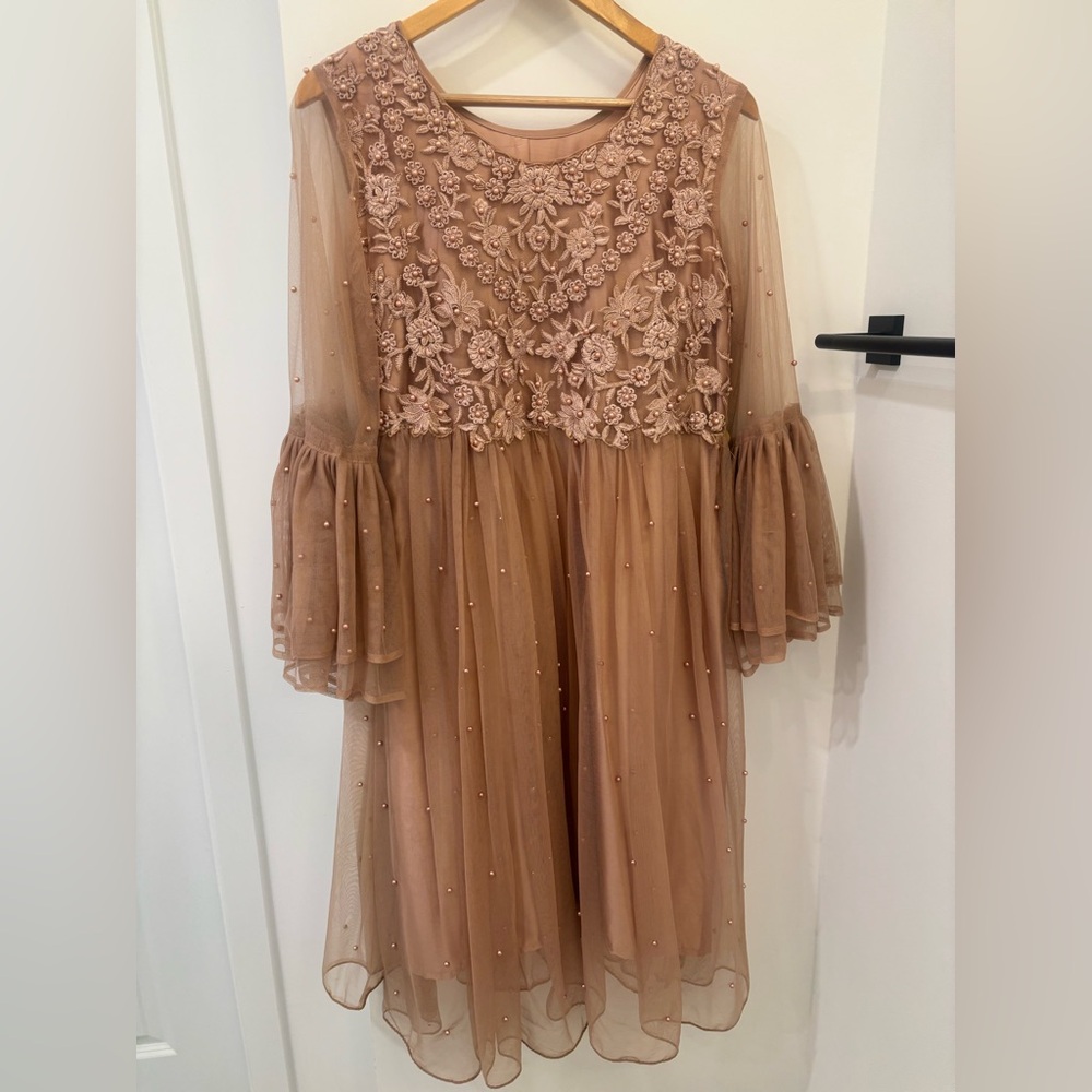 Indian Gharara Ethnic Wear Babydoll Dress Two Piece Size Large
